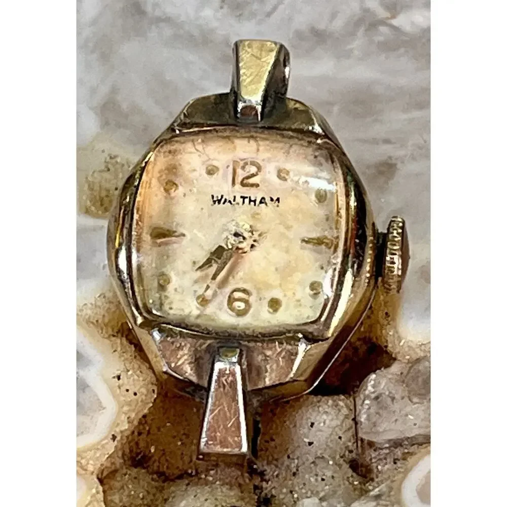 Vintage Waltham Watch 10k Rolled Gold Plate Manual Wind Parts Repair Only